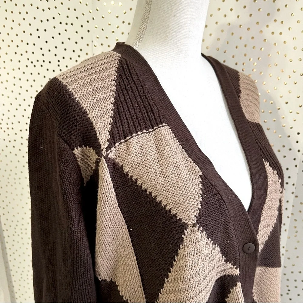 Vintage 90's Colorblock Cardigan - Picture 2 of 7